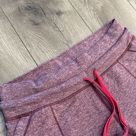 Lululemon Base Runner Jogger Heathered Bordeaux Drama Bon/Bon Sweatpants Size 10 - Picture 6 of 14